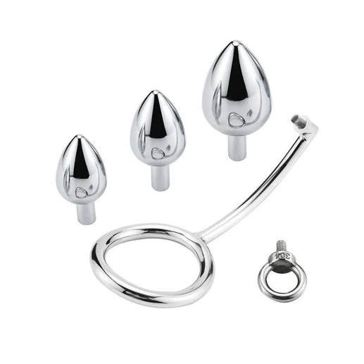 Anal Cock Stainless with Ring Set DiscreetChoice Steel 4663 Hook 0120
